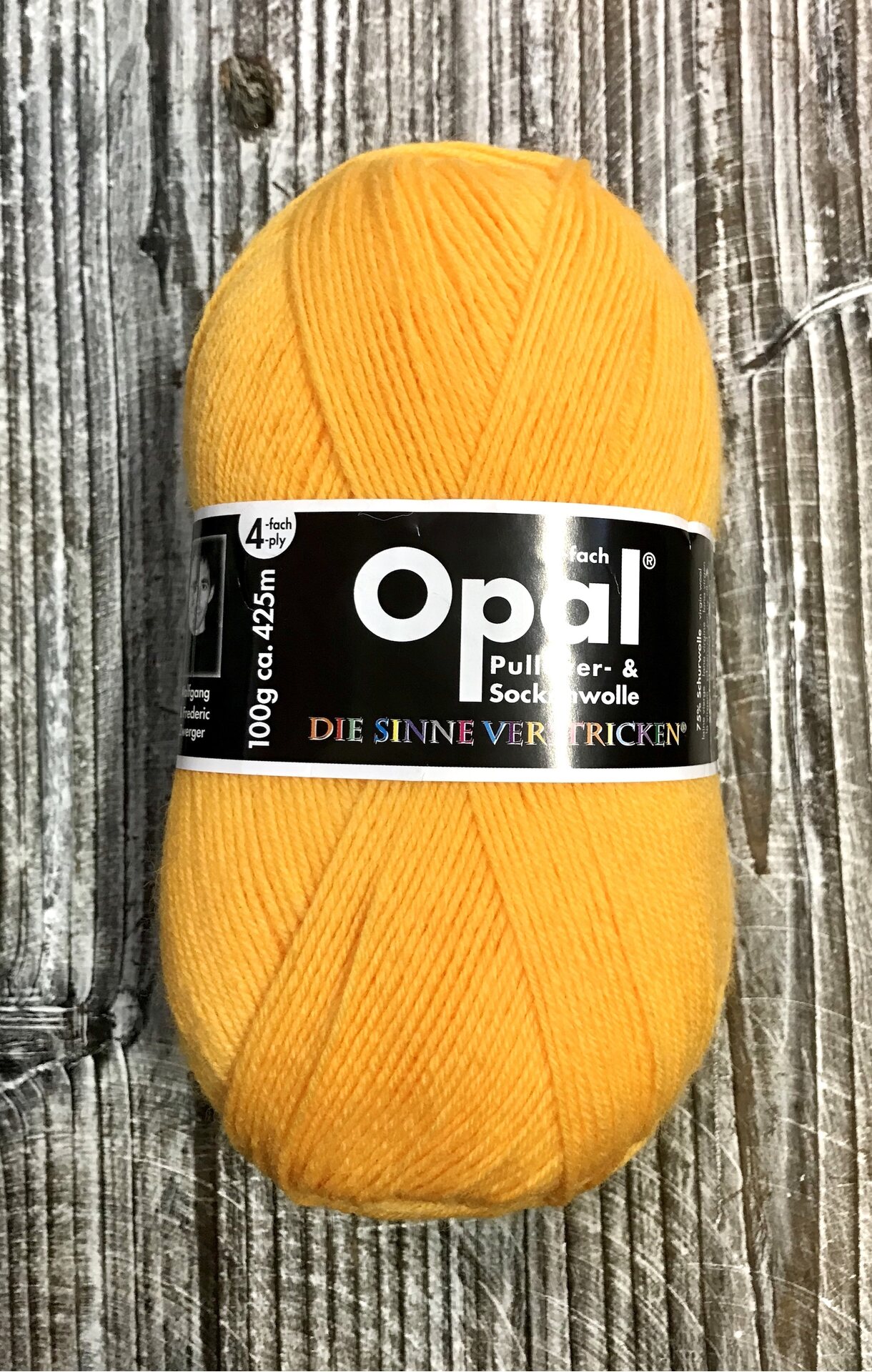 Opal 4-säikeinen sukkalanka 5182 auringonkeltainen