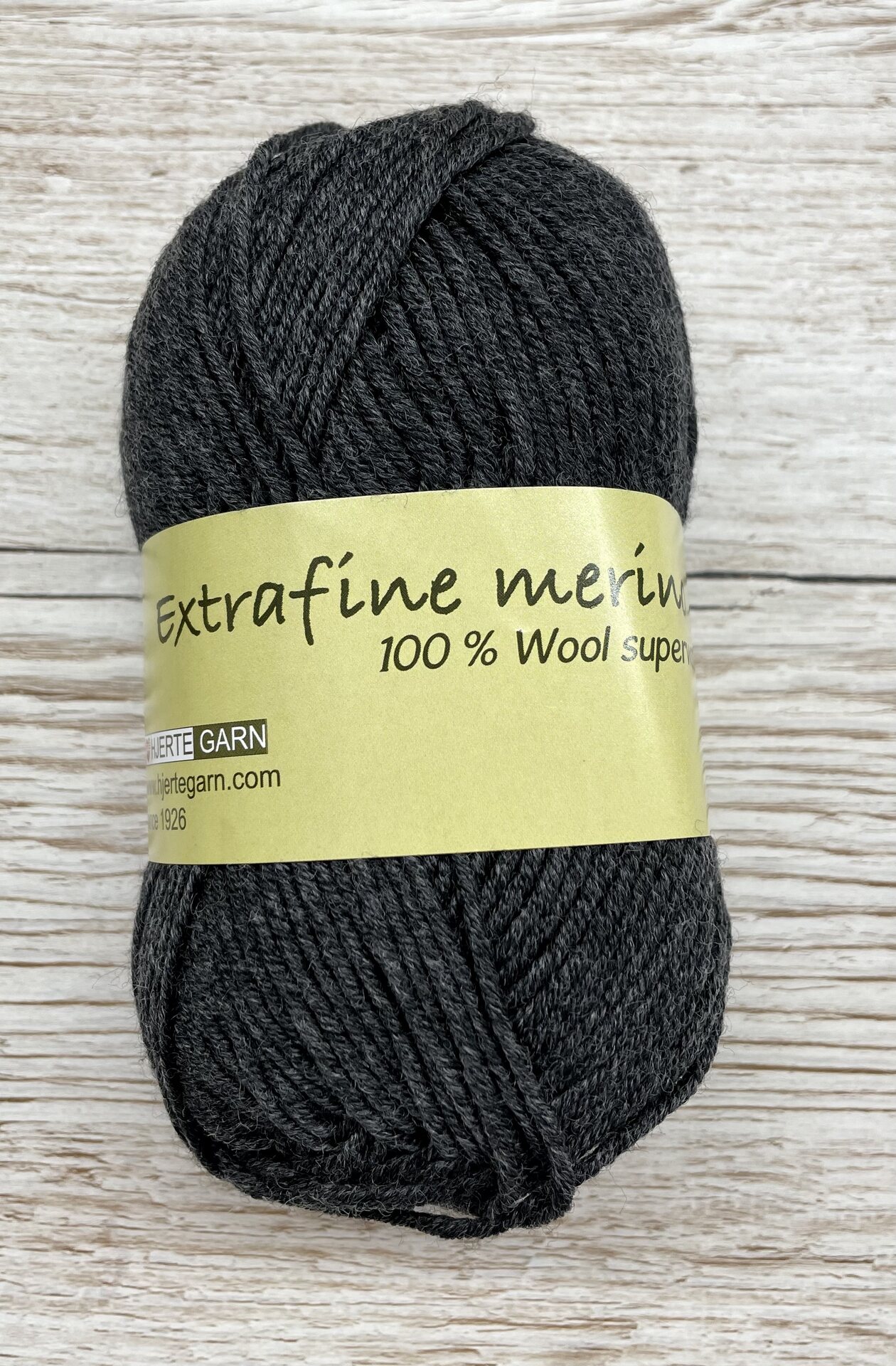 Hjertegarn Extrafine Merino 120 403 grafiitinharmaa