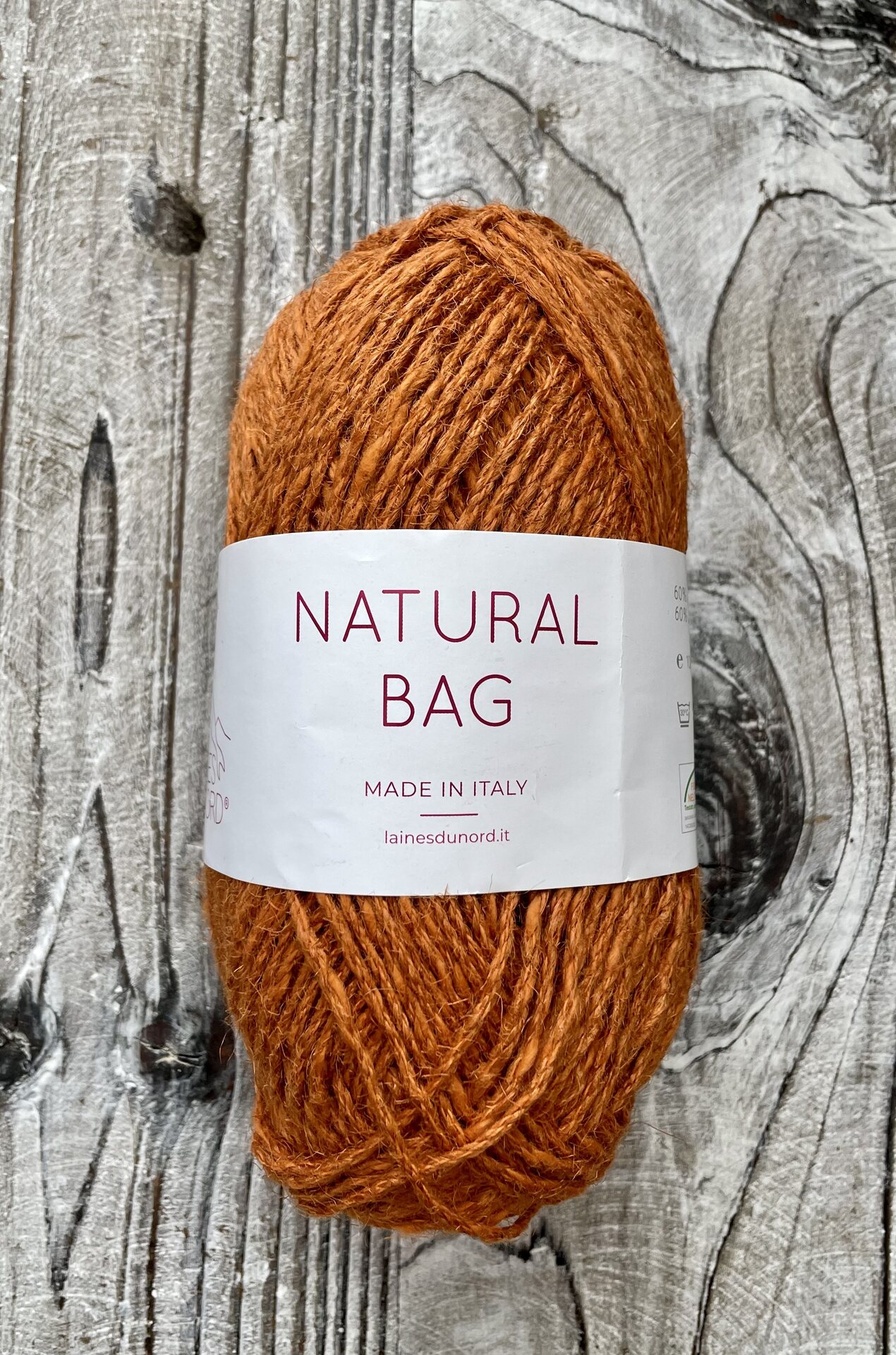 Laines du Nord Natural Bag 2 poltettu oranssi