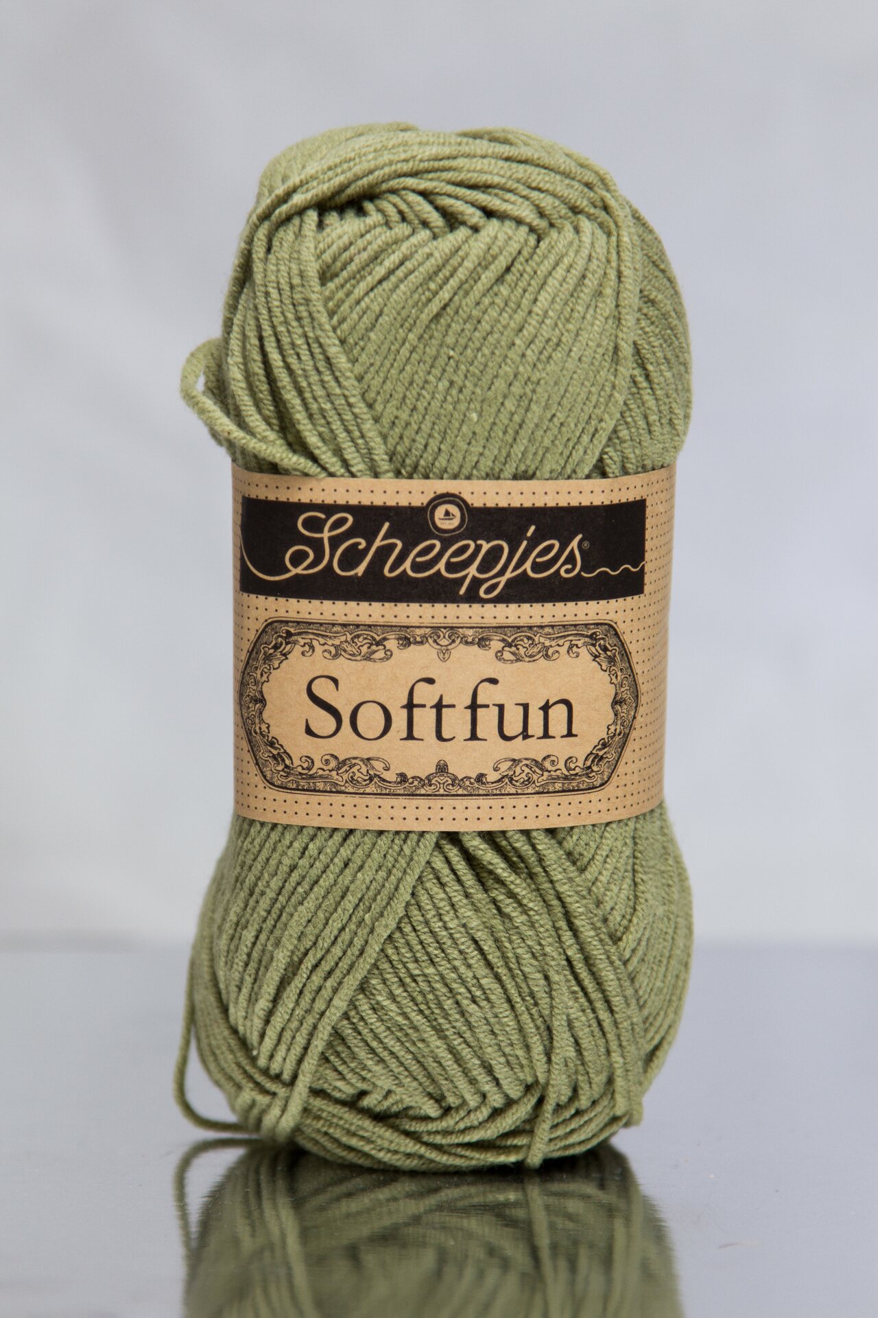 Scheepjes Softfun 2606 vaalea sammaleenvihreä