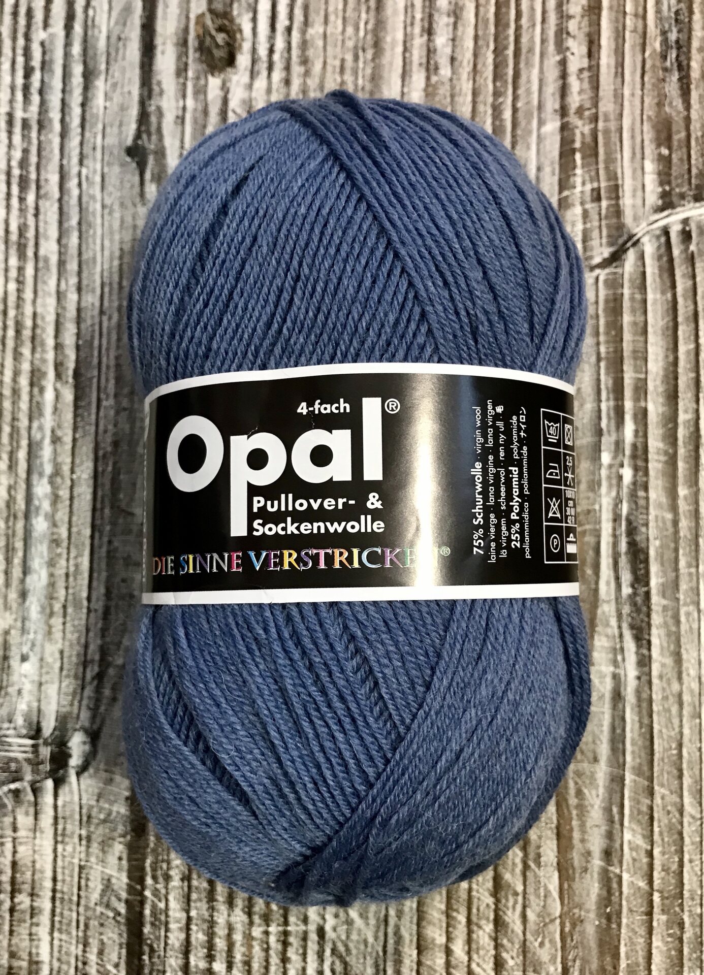 Opal 4-säikeinen sukkalanka 5195 farkunsininen