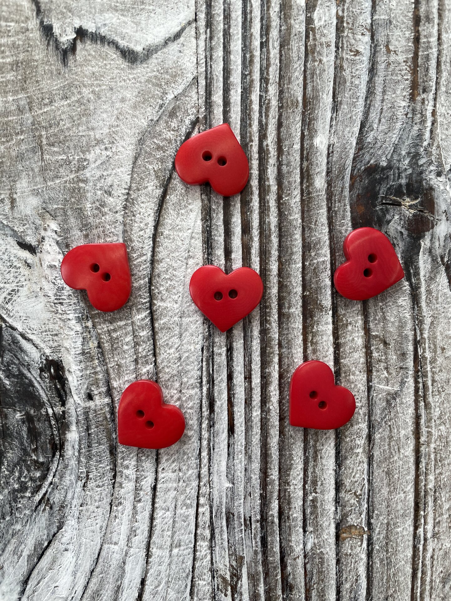 Vauvojen ja lasten napit Punainen sydän 18mm