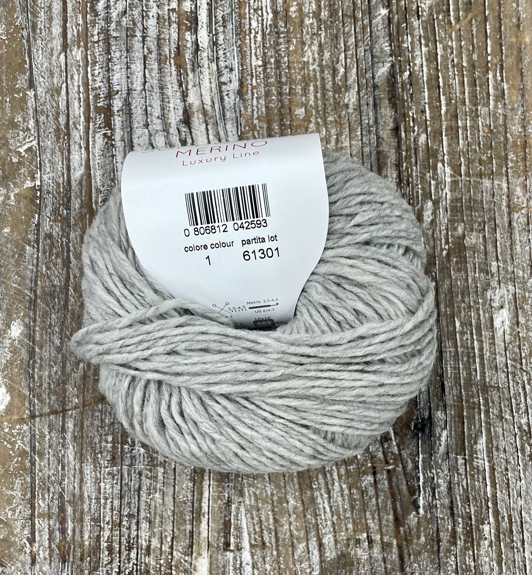 Laines du Nord Soft Carded Merino 1 vaaleanharmaa
