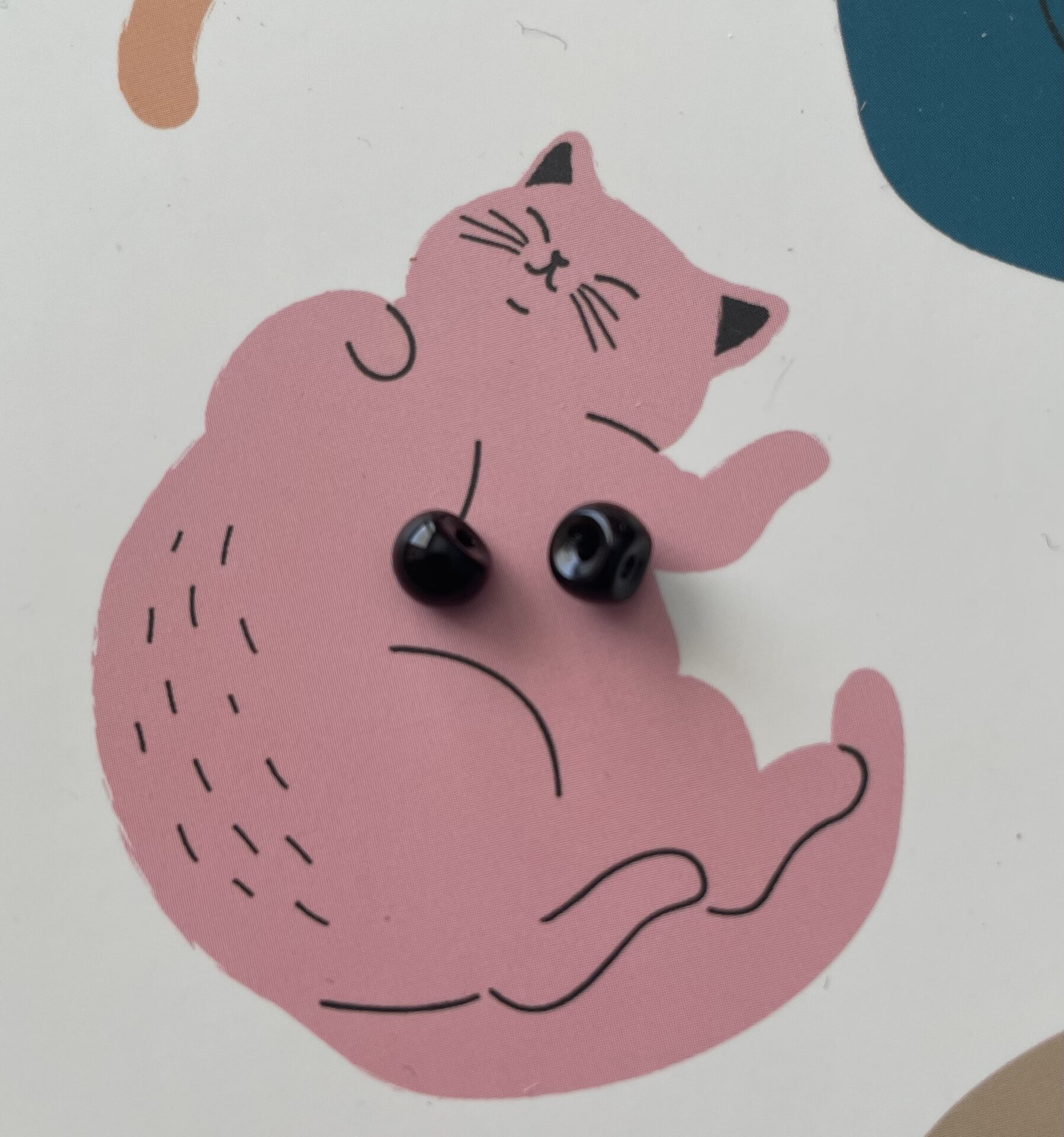 Silmä- ja nenänapit Lasinen ommeltava silmänappi 6 mm