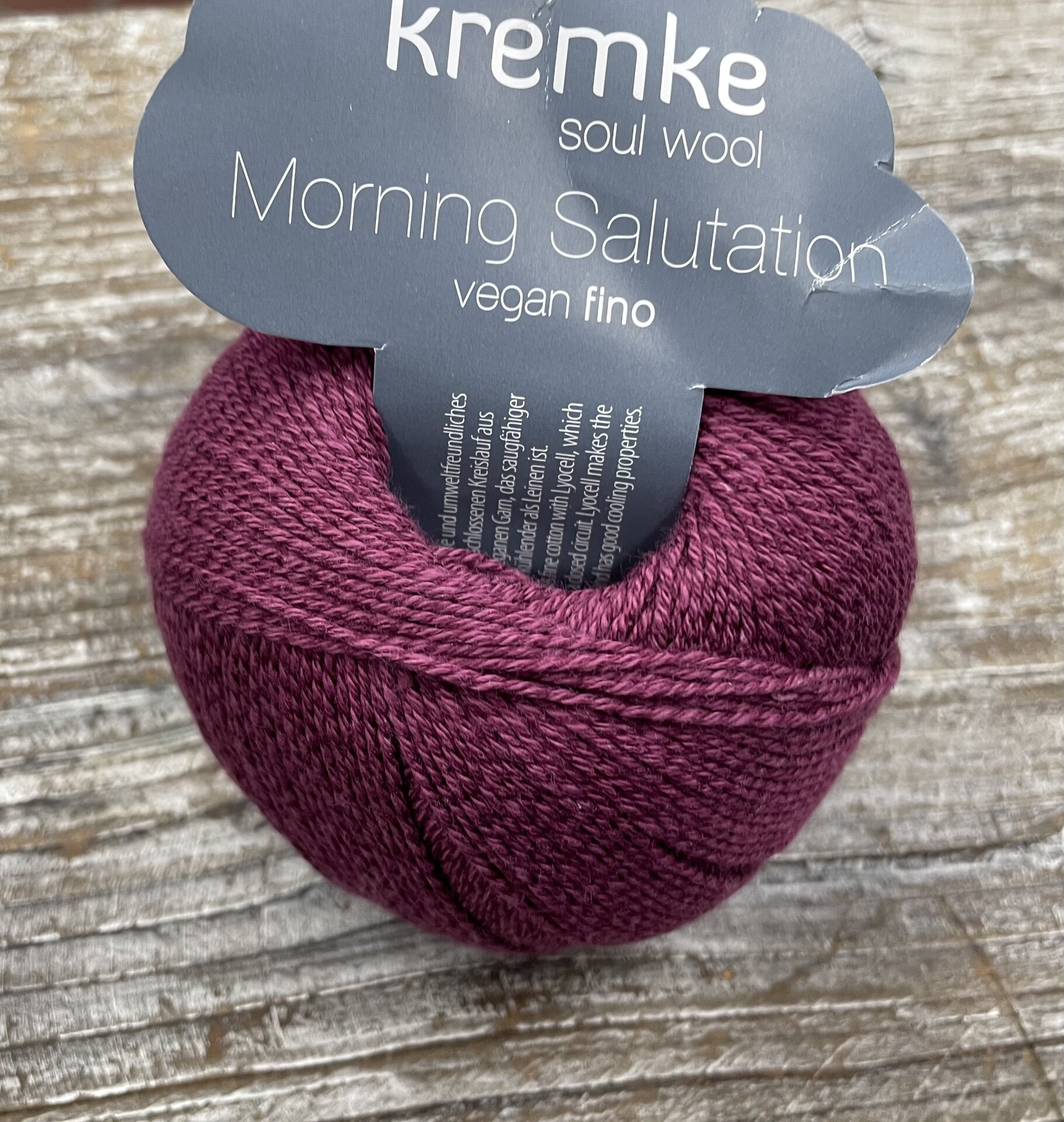 Kremke Soul Wool Morning Salutation Vegan Fino 06 viininpunainen