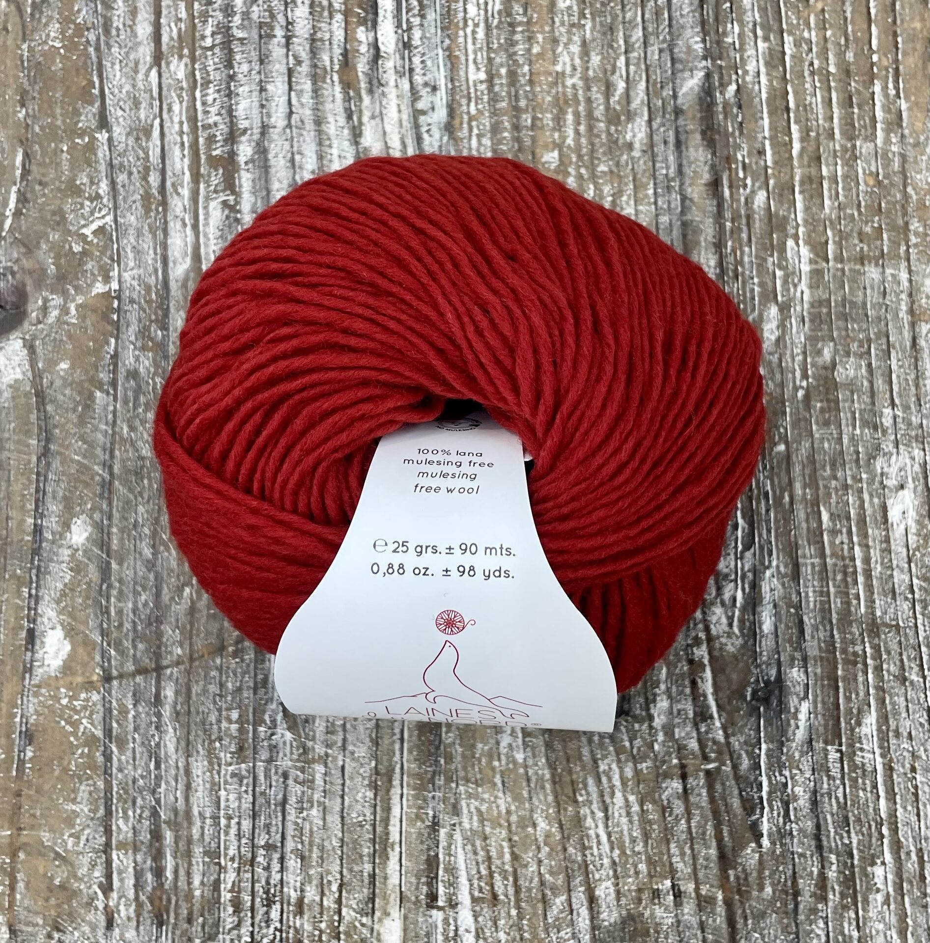 Laines du Nord Soft Carded Merino 7 verevä punainen