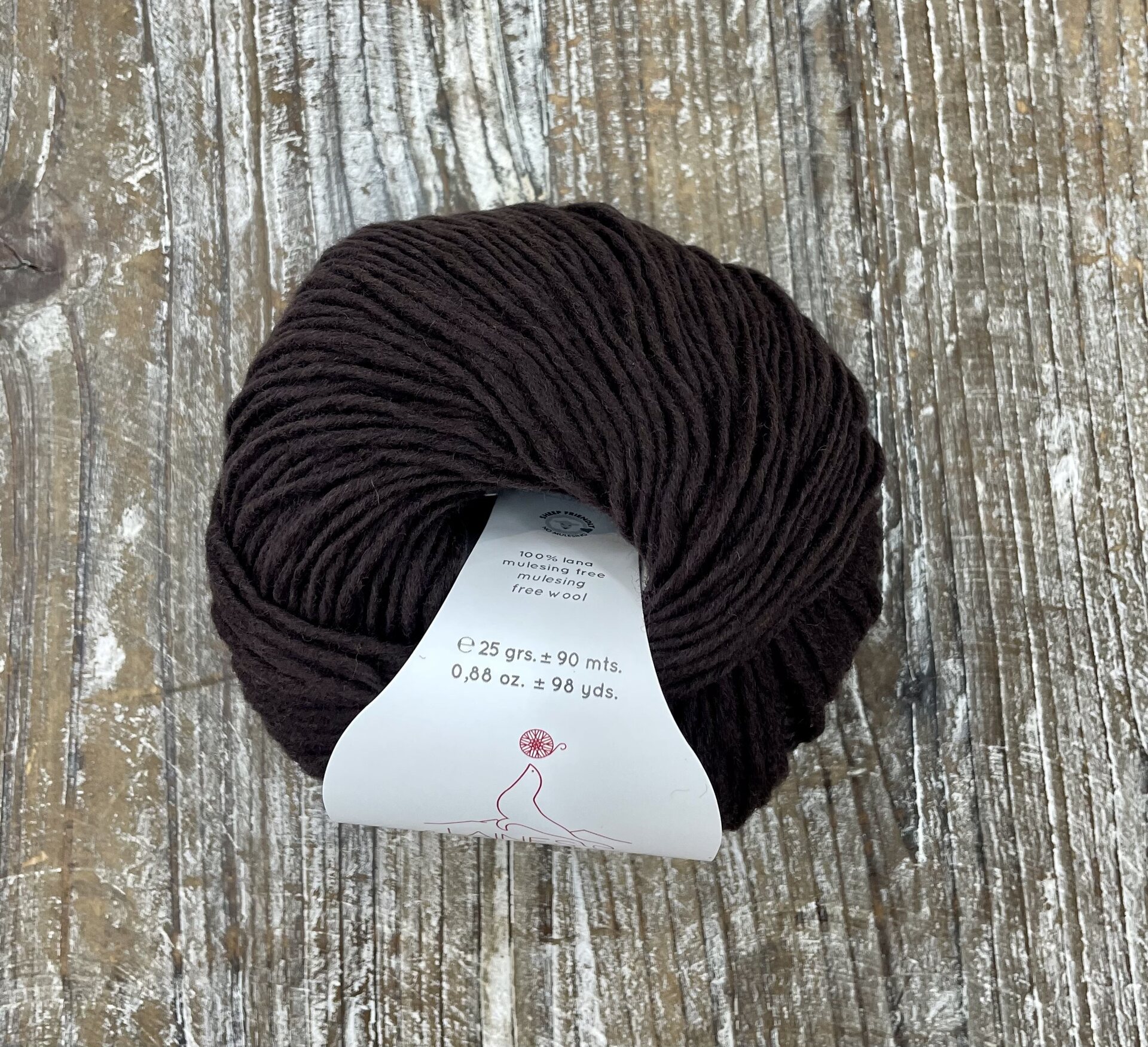 Laines du Nord Soft Carded Merino 9 suklaanruskea