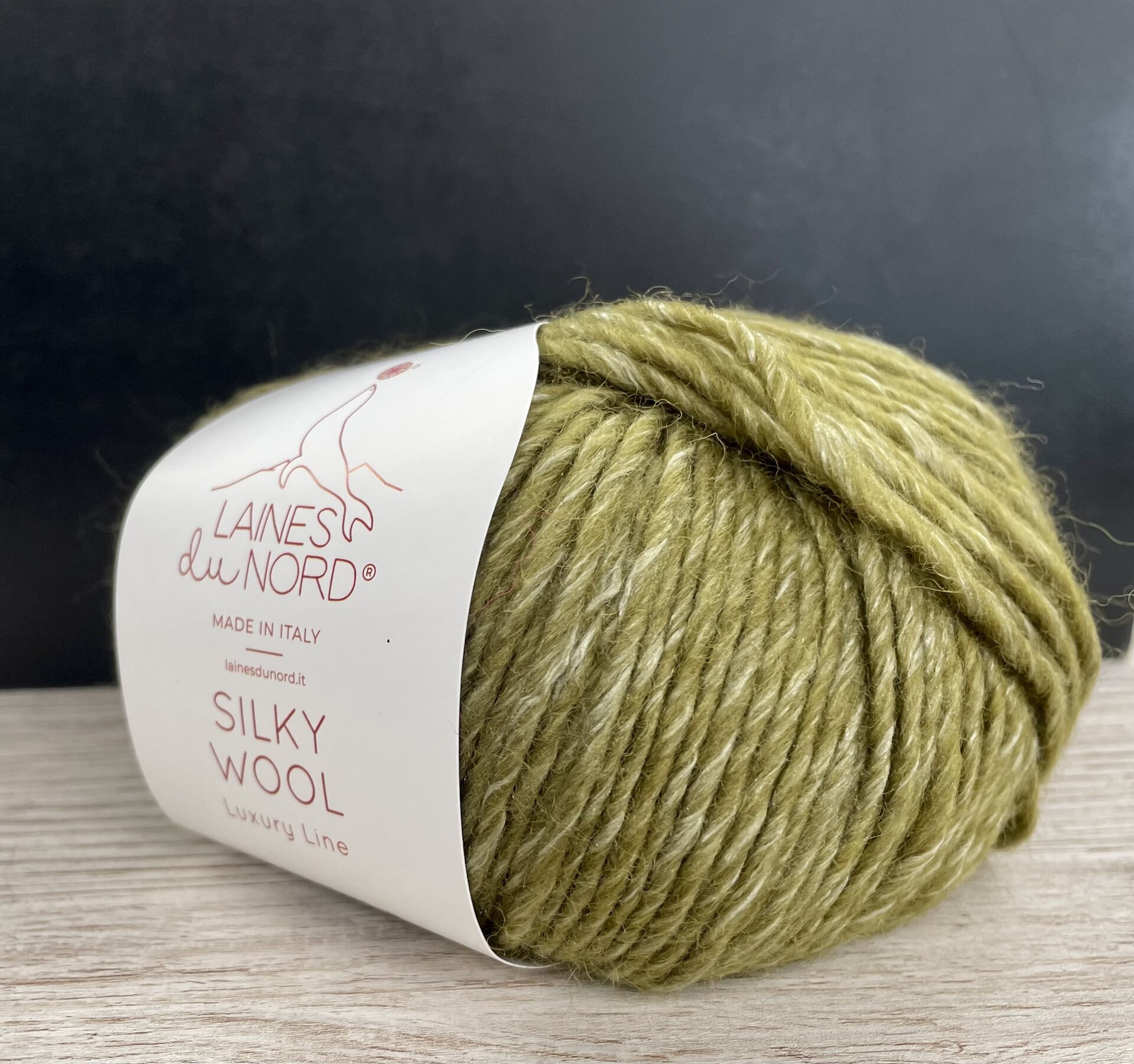 Laines du Nord Silky Wool 12 oliivinvihreä