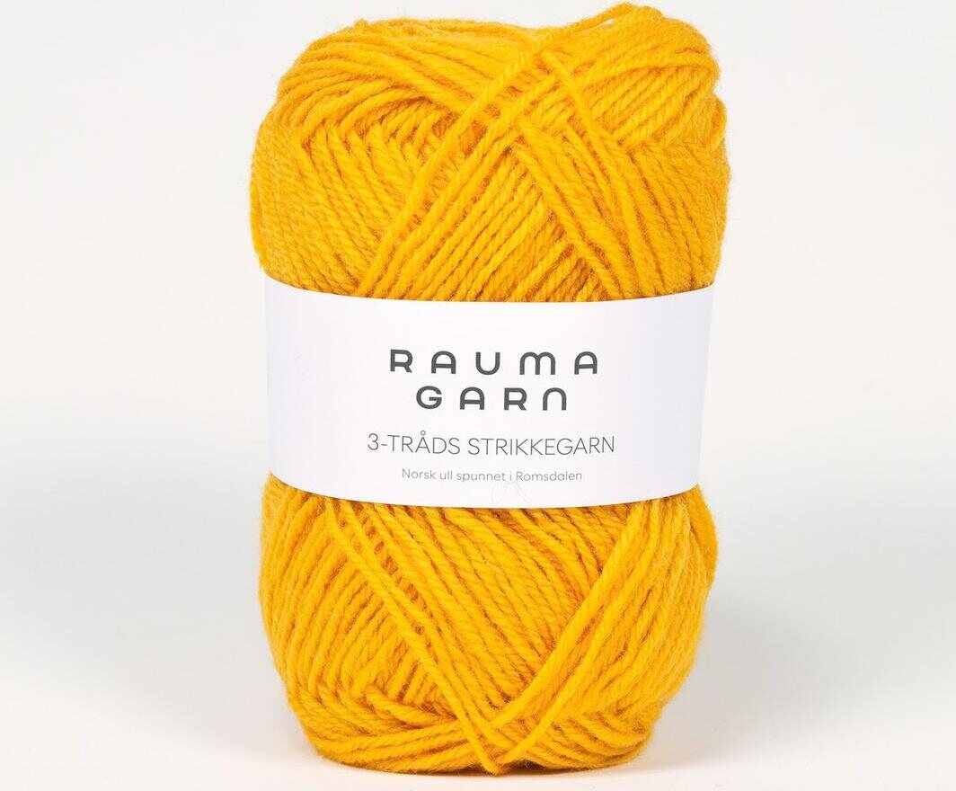 Rauma Garn 3- tr strikkegarn 131 tumma kulta