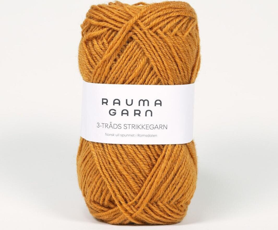 Rauma Garn 3- tr strikkegarn 146 maissinkeltainen