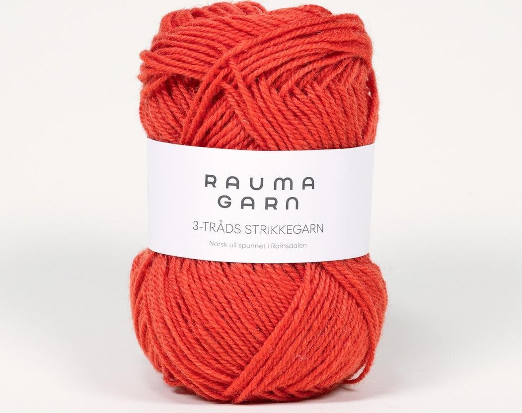 Rauma Garn 3- tr strikkegarn 157 koralli