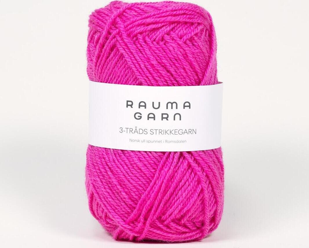 Rauma Garn 3- tr strikkegarn 171 roosa