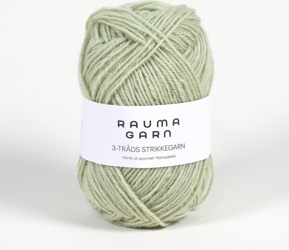 Rauma Garn 3- tr strikkegarn 190 vaalea pistaasi