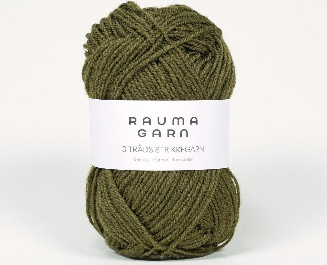 Rauma Garn 3- tr strikkegarn 761 sammaleenvihreä