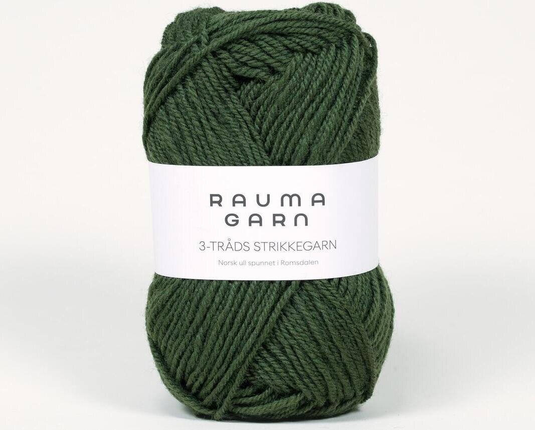 Rauma Garn 3- tr strikkegarn 1561 (15/61) tummanvihreä
