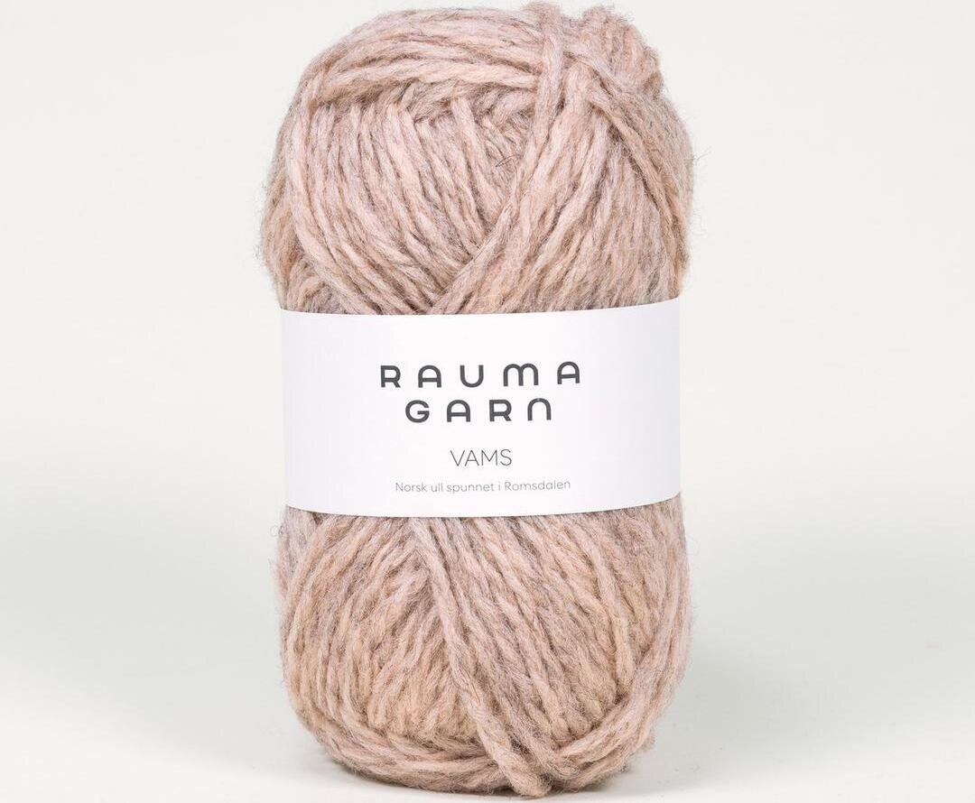 Rauma Garn Vams 302 vaalea meleerattu roosa