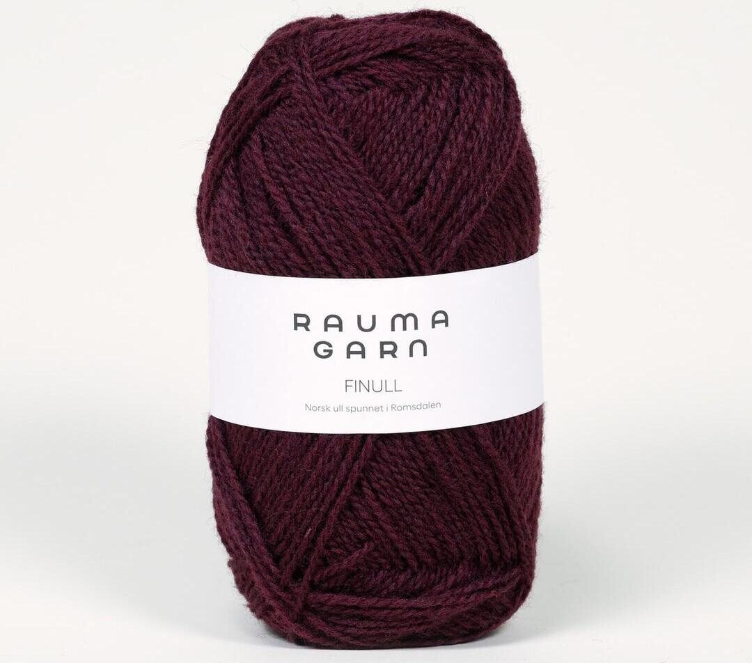 Rauma Garn Finull 488 tumma burgundi