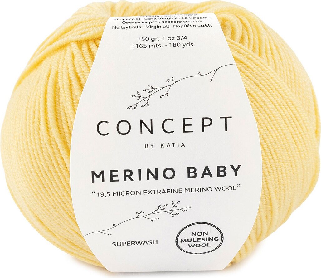 Katia Merino Baby 37 vaalea keltainen