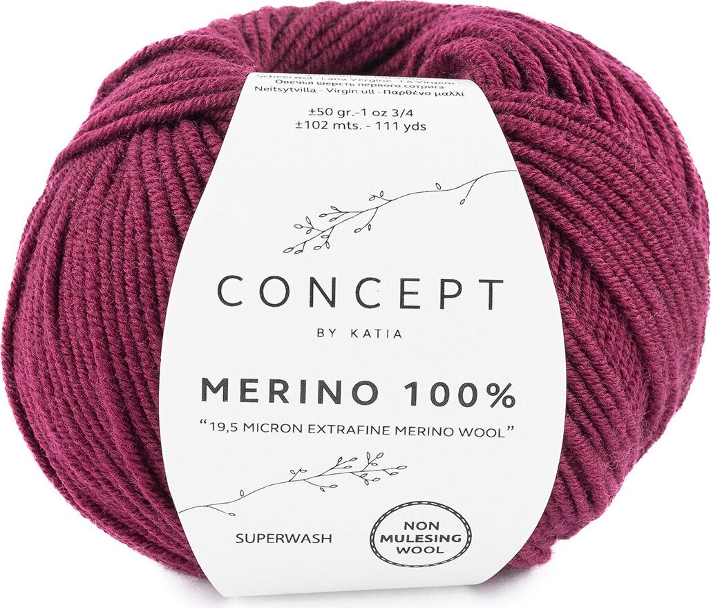 Katia Merino 100% 25 burgundin punainen