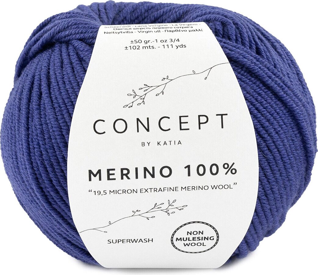 Katia Merino 100% 51 mustikan sininen