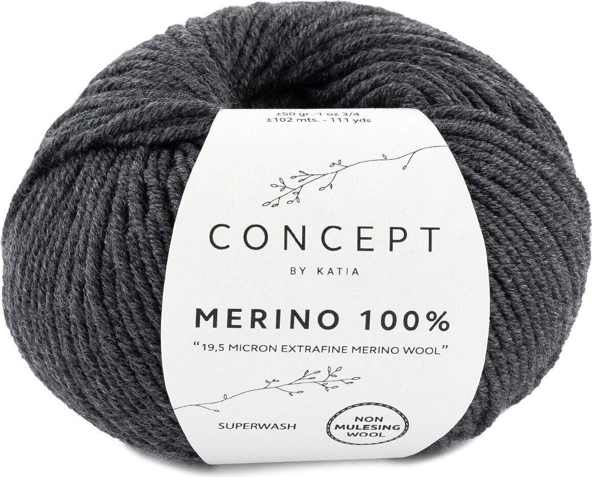 Katia Merino 100% 503 tummanharmaa