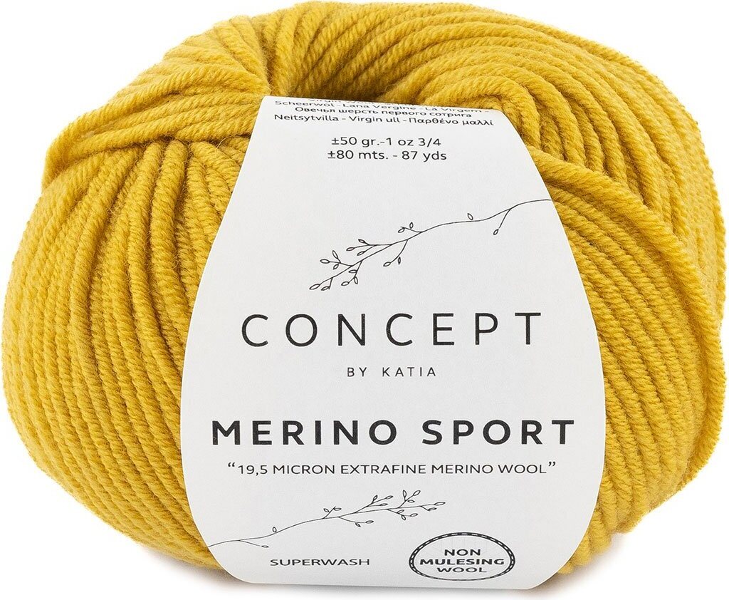 Katia Merino Sport 44 keltainen