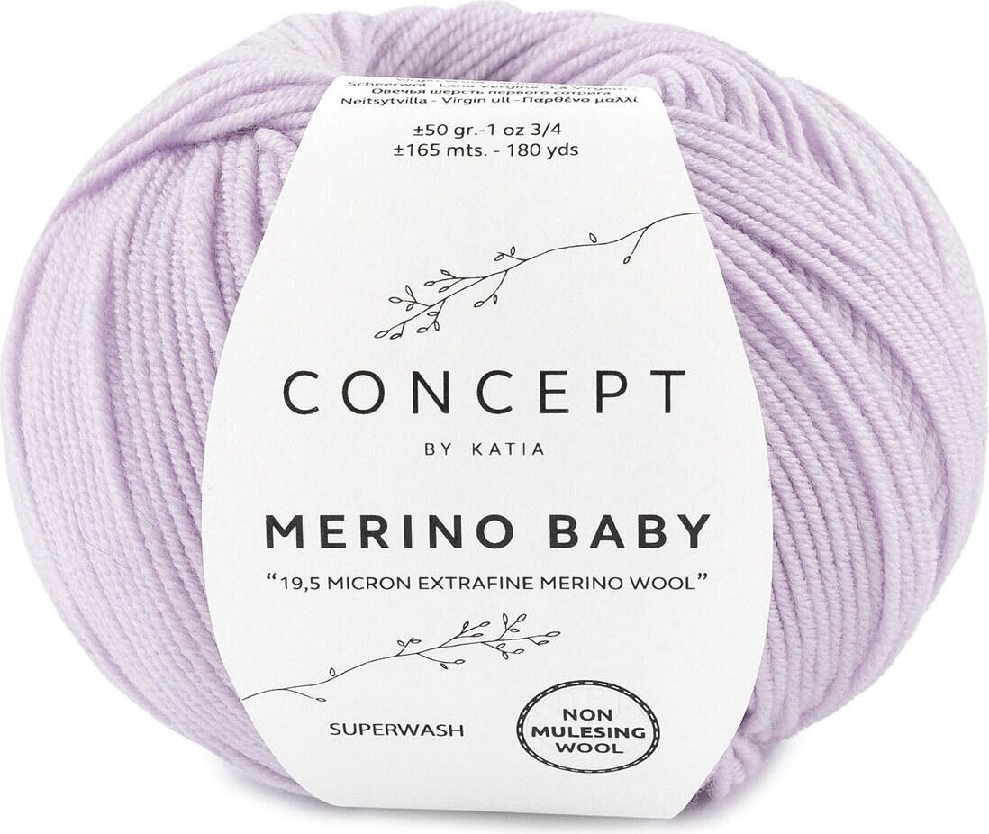 Katia Merino Baby 66 vaalea lila