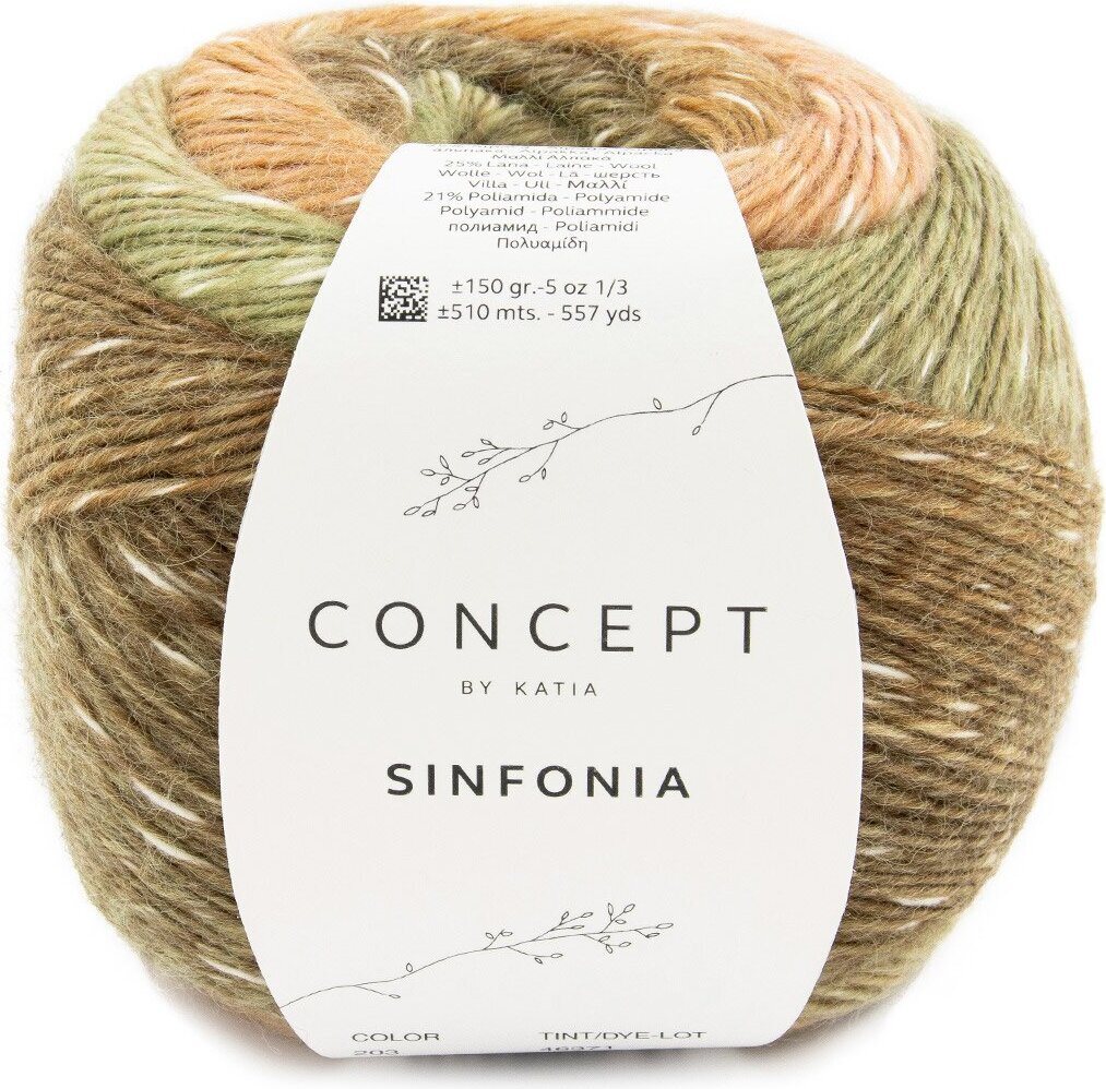Concept by Katia Sinfonia 203 vihreän ruskea - koralli -vihreä