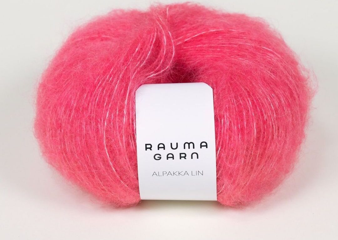 Rauma Garn Alpakka Lin 1366 flamingonpunainen