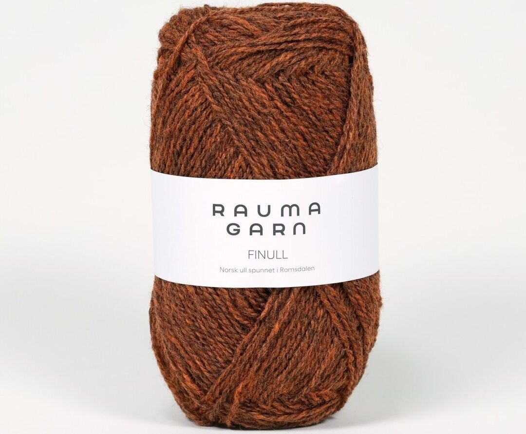 Rauma Garn Finull 4121 tumma meleerattu oranssi