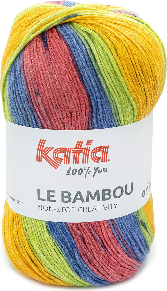 Katia Le Bambou 103 kelta-mansikan punainen-vihreä-sininen