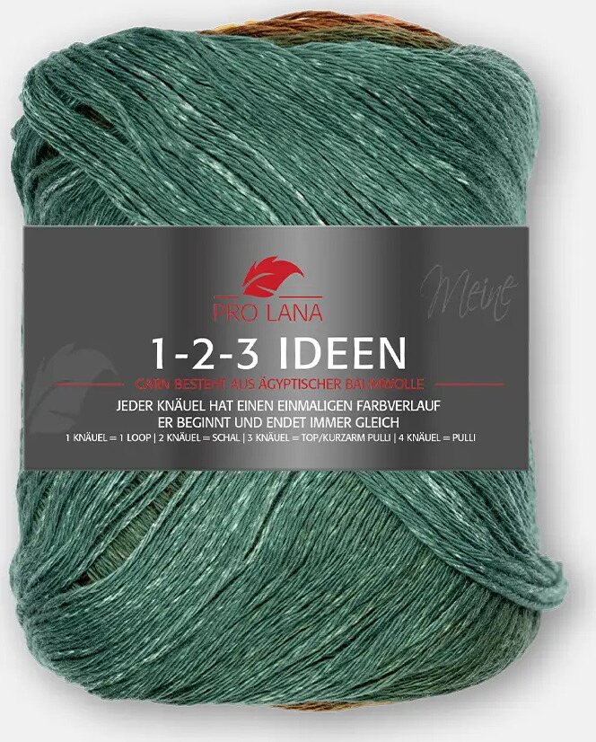 Pro Lana 1-2-3 Ideen 32 vihreä-oranssi-okra