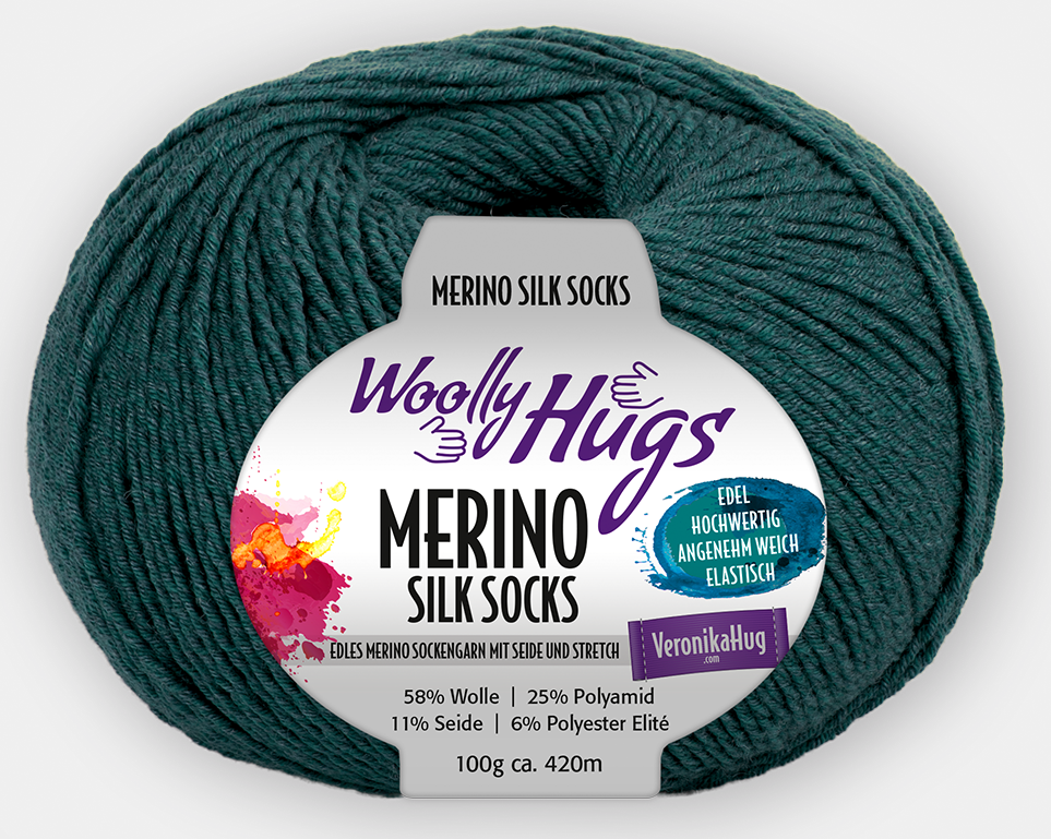 Merino Silk Socks 268 havun vihreä