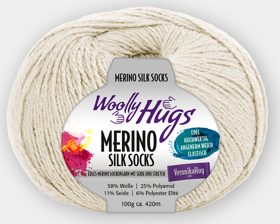 Merino Silk Socks 205 vaalea beige