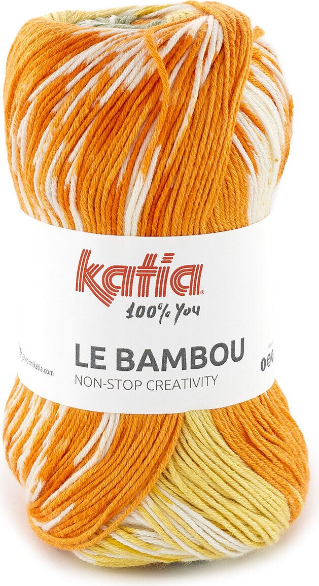 Katia Le Bambou 202 oranssi-keltainen-vihreä