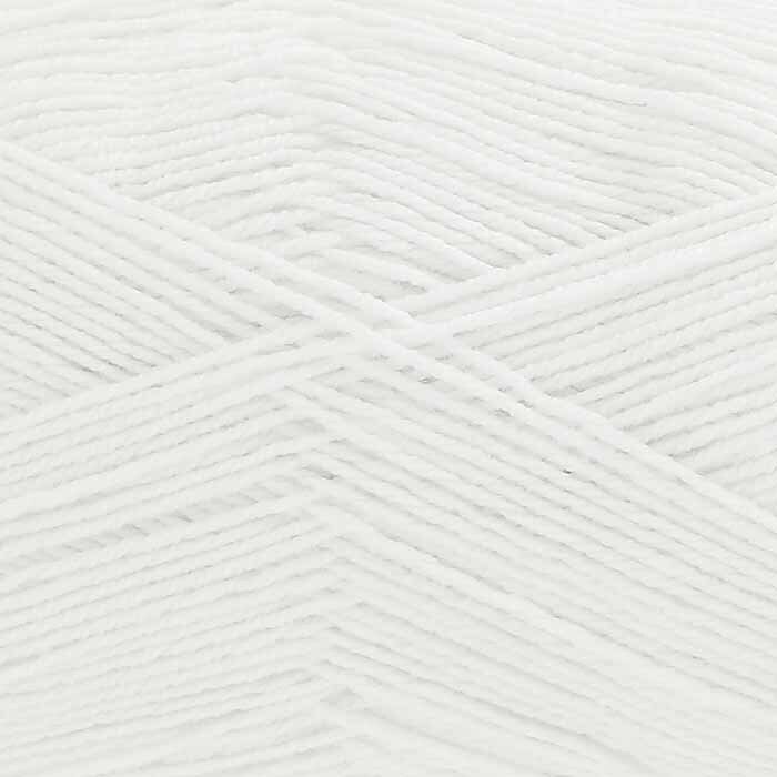 King Cole Cotton Socks 4760 puhdas valkea