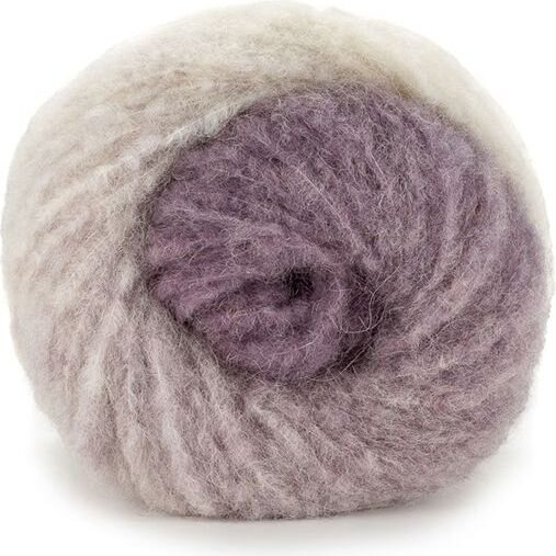 Laines du Nord Piuma Alpaca Degrade 6 luonnonvalkoisesta luumuun