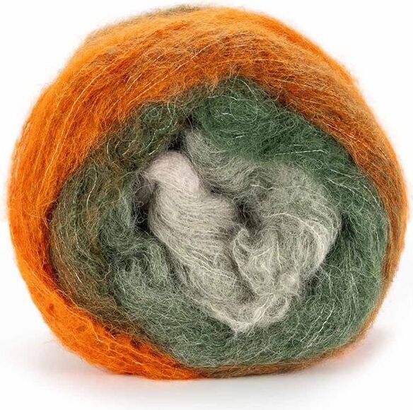 Laines du Nord Poema Alpaca 105 oranssi-ruskea-vihreä