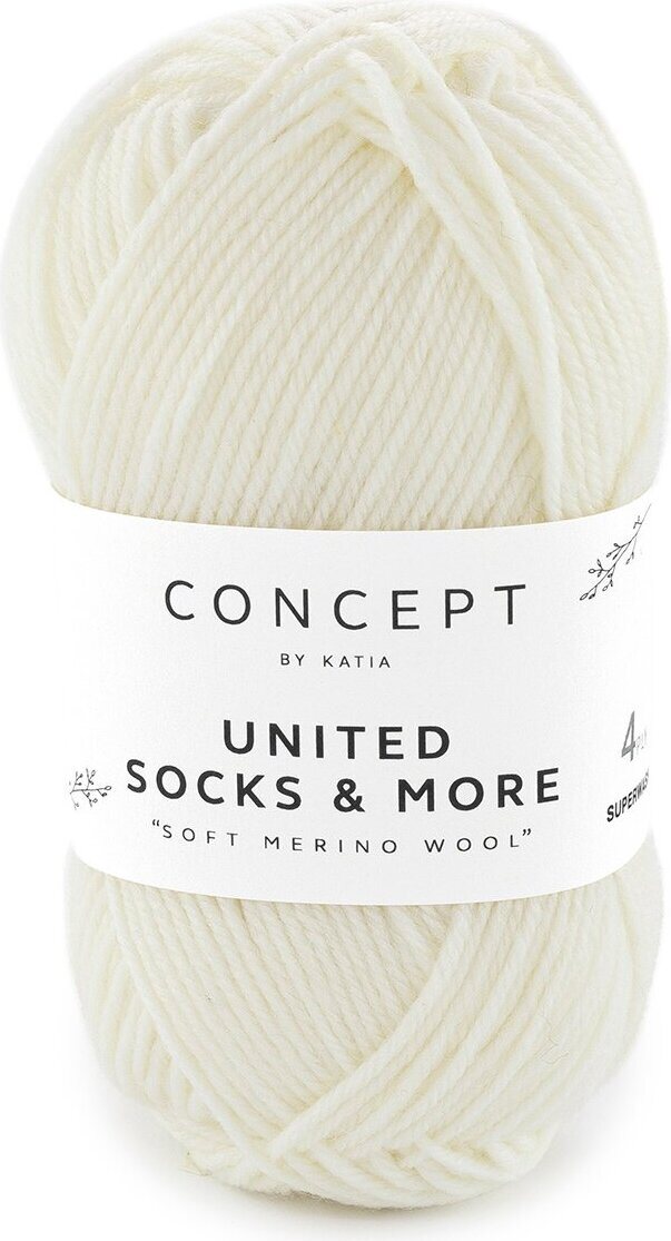 Concept by Katia United Sock & More 003 Luonnonvalkoinen