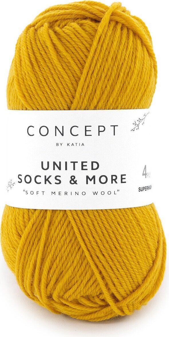 Concept by Katia United Sock & More 007 sinapinkeltainen