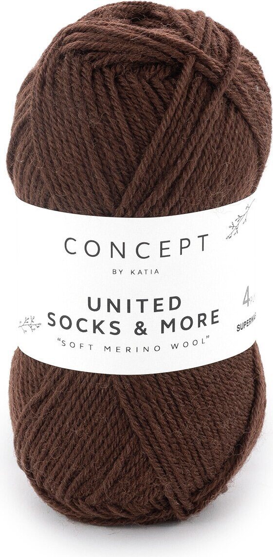 Concept by Katia United Sock & More 102 tummanruskea