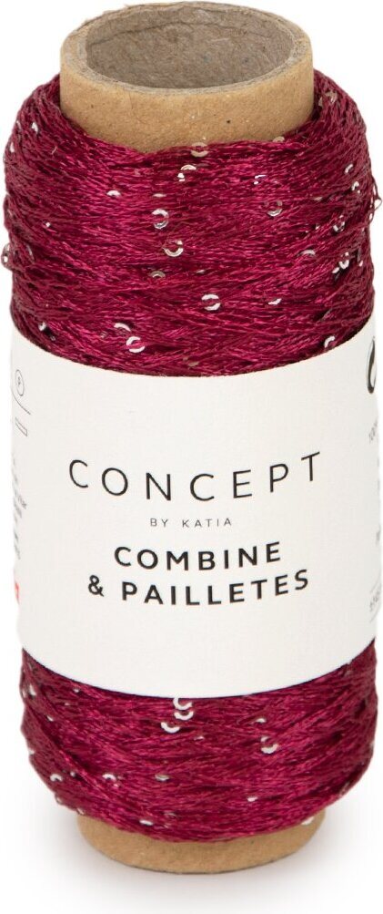 Concept by Katia Combine & Paillettes 61 burgundin punainen