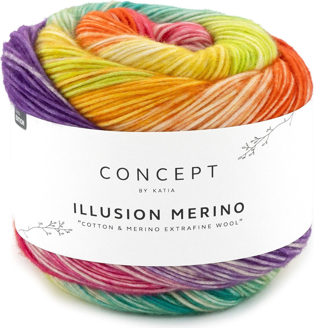 Concept by Katia Illusion Merino 304 sateenkaaren värit