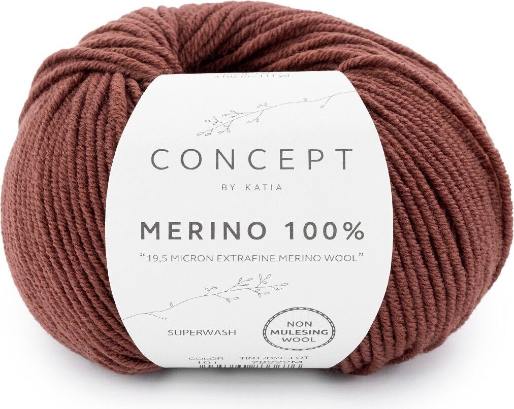 Katia Merino 100% 101 punaruskea