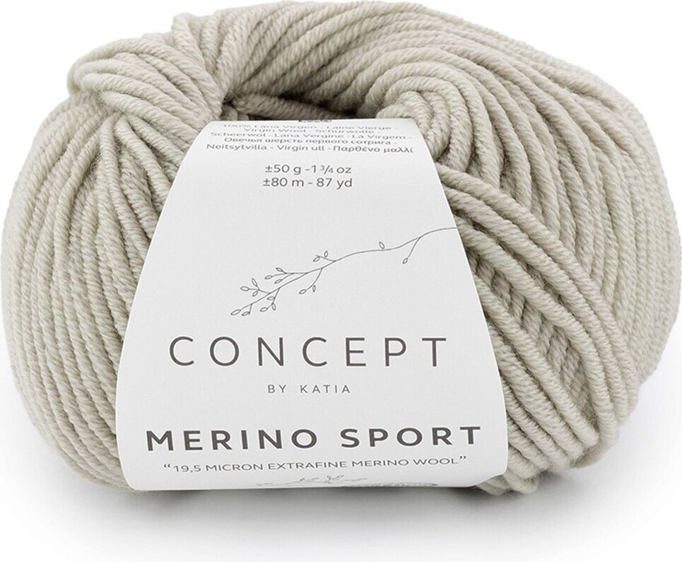 Katia Merino Sport 73 vaalea savi