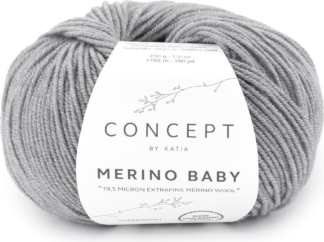 Katia Merino Baby 161 keskiharmaa