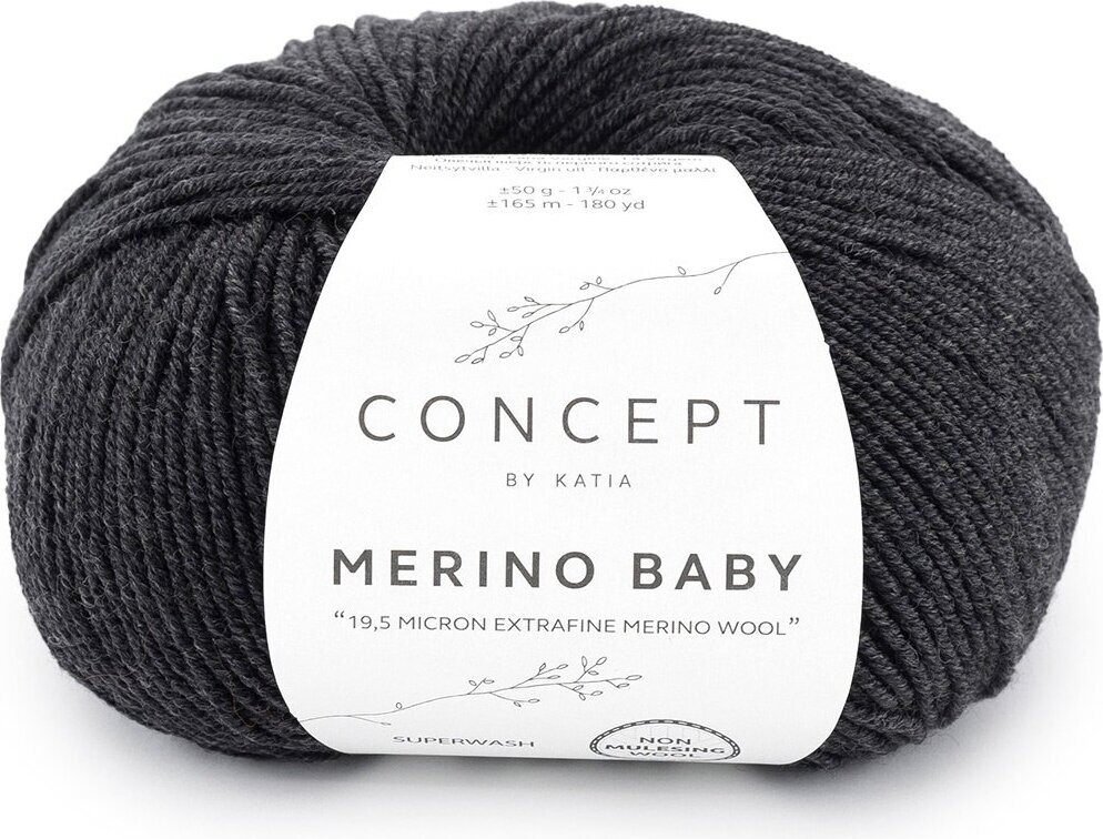 Katia Merino Baby 162 grafiitinharmaa