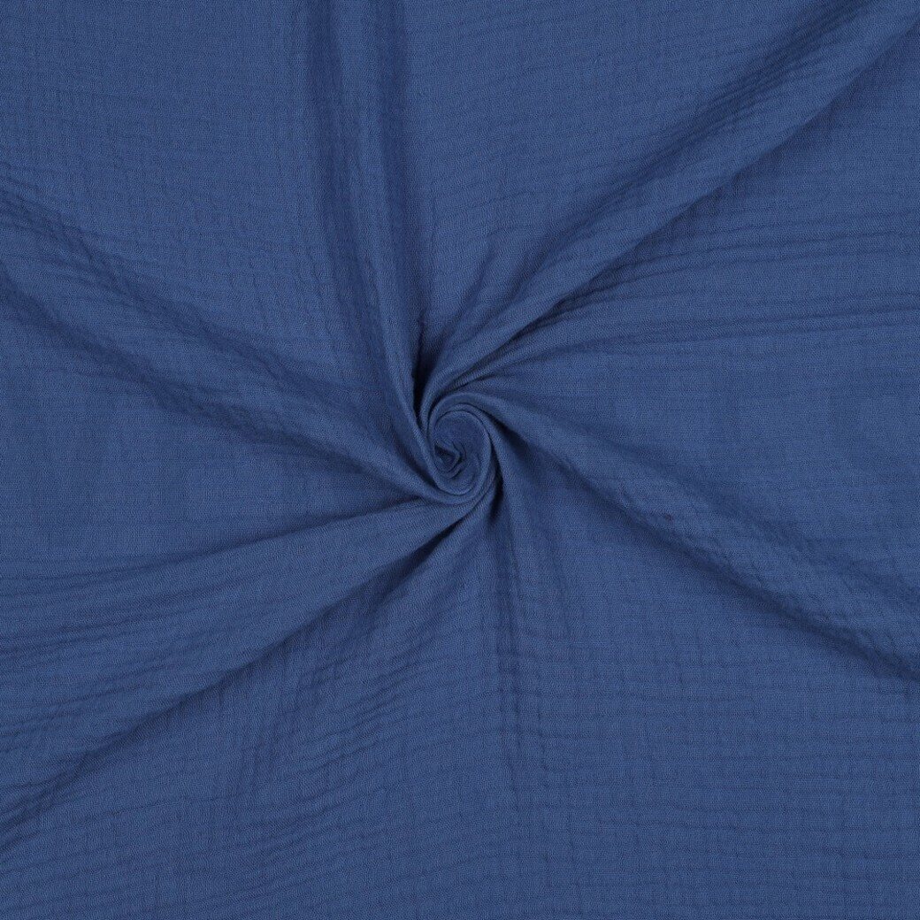 Verhees Textiles Double gauze, yksiväriset Midnight blue