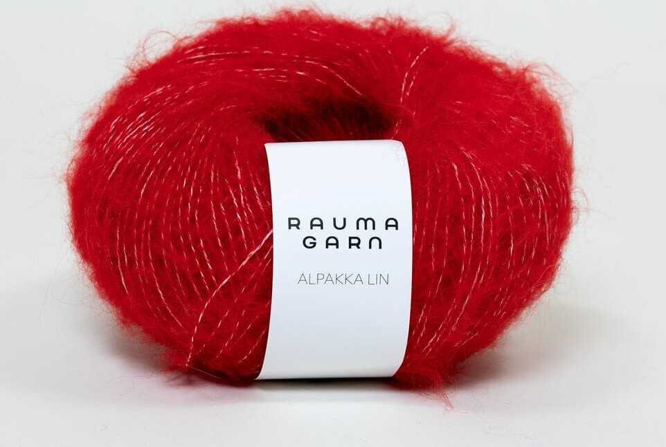 Rauma Garn Alpakka Lin 1365 kirkas punainen