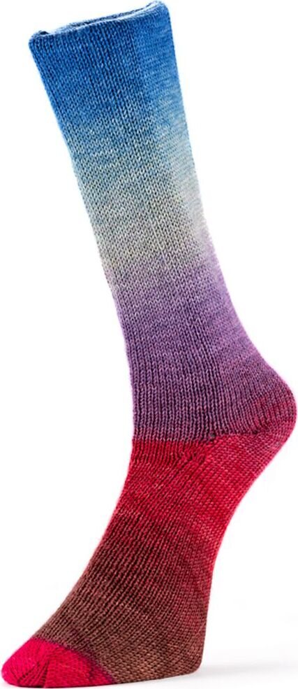 Laines du Nord Harmonious Socks 13 punainen-harmaa-sininen